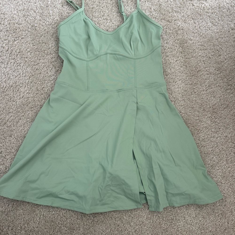 JoyLab Light Green Mini Dress with Slit